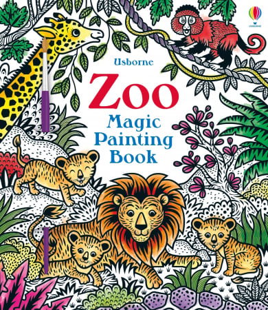 Carte de pictat cu apa Zoo, "Magic painting book Zoo", Usborne [0]