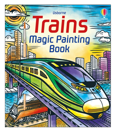 Spatiu - 9781805312925 Usborne Trains Magic Painting Book