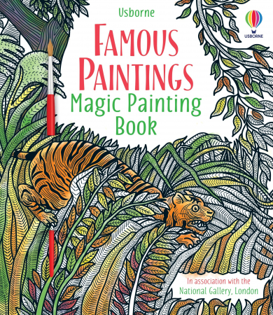 Cultura generala - Carte de pictat cu apa "Magic painting book Famous Paintings", Usborne