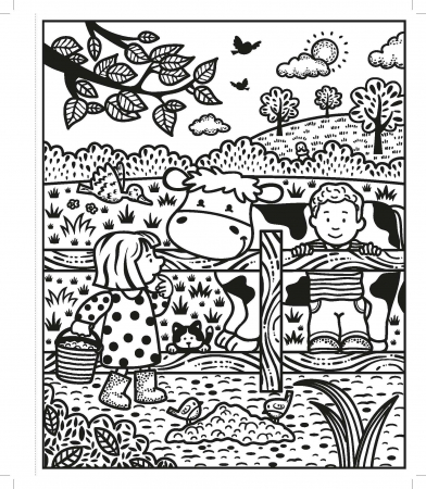 Carte de pictat cu apa animalele de la ferma lui Poppy si Sam, "Magic painting book Poppy and Sam's Farm animals", Usborne [2]