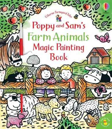 Carte de pictat cu apa animalele de la ferma lui Poppy si Sam, "Magic painting book Poppy and Sam's Farm animals", Usborne [0]