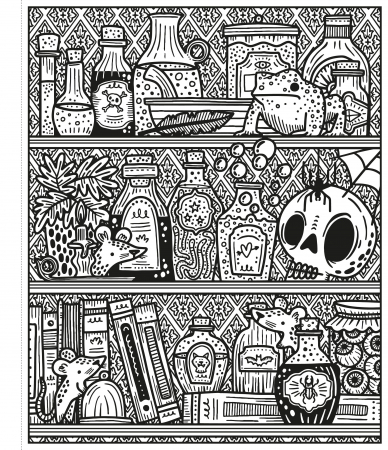 Carte de pictat cu apa "Magic painting book Halloween", Usborne [1]