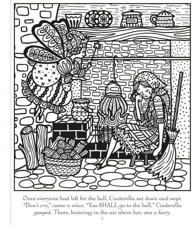 Carte de pictat cu apa "Magic painting book Cinderella", Usborne [2]