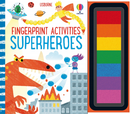 Pictam cu degetele - 9781474996013 Usborne Fingerprint Activities Superheroes