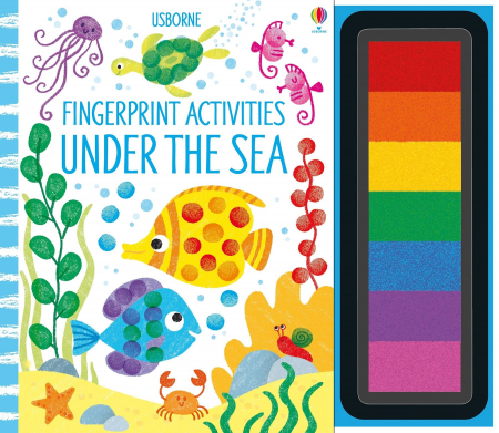 Carte de pictat cu degetele Sub Mare, "Fingerprint activities Under the sea", Usborne [0]