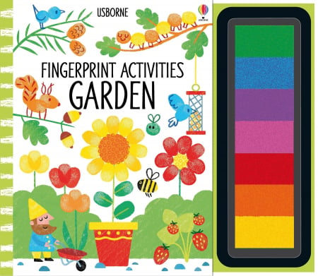 Carte de pictat cu degetele Gradina, "Fingerprint activities Garden", Usborne [0]