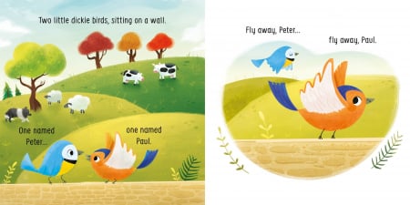9781474999120 Usborne Little Board Books Two Little Dickie Birds Sitting on a Wall  [3]