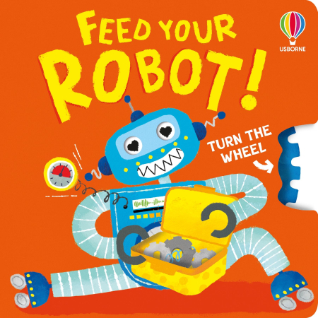Carti senzoriale pentru bebe - 9781835409138 Usborne Feed your Robot