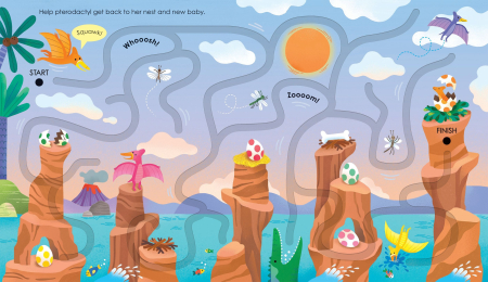 9781805071150 Usborne Fingertrail Dinosaur Mazes [2]