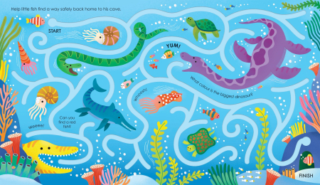 9781805071150 Usborne Fingertrail Dinosaur Mazes [3]
