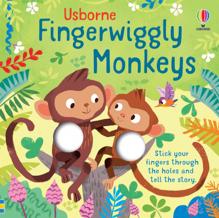 Carti senzoriale pentru bebe - 9781474995566 Usborne Fingerwiggly Monkeys 