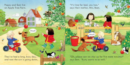 Carte senzoriala de povesti "Poppy and Sam's Bedtime", cartonata, Usborne [3]