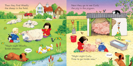 Carte senzoriala de povesti "Poppy and Sam's Bedtime", cartonata, Usborne [1]