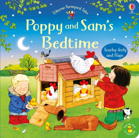 Carte senzoriala de povesti cu Poppy si Sam, "Poppy and Sam's Bedtime", cartonata, Usborne [0]
