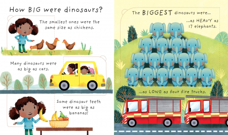 Carte Sunt dinozaurii reali?, cu ferestre, "Very First Questions and Answers Are Dinosaurs Real?", Usborne [3]