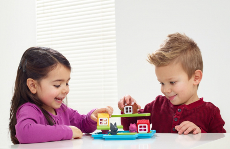 Joc de logica Cei trei purcelusi, Three Little Piggies Deluxe, Smart Games [9]