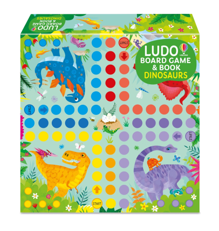 Jocuri - 9781474998109 Usborne Ludo Board Game Dinosaurs