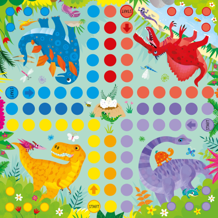 9781474998109 Usborne Ludo Board Game Dinosaurs [1]