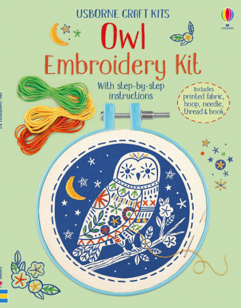 Set de brodat - Kit de brodat Bufnita, "Embroidery kit: Owl", Usborne