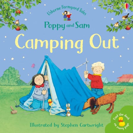 Ferma - Povesti cu Poppy si Sam: Cu cortul, format mic, "Camping Out", Usborne