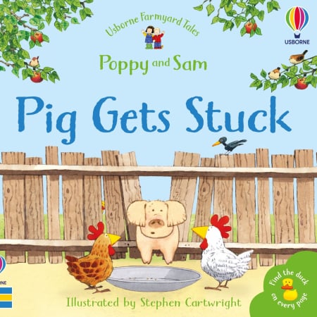 Poppy si Sam - 9780746063132 Usborne Pig gets stuck