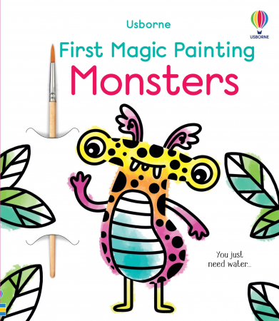 Carti de pictat cu apa (magic painting) - 9781805314677 Usborne First Magic Painting Book Monsters