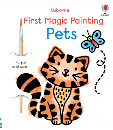 Carti de pictat cu apa (magic painting) - 9781805079255 Usborne First Magic Painting Pets
