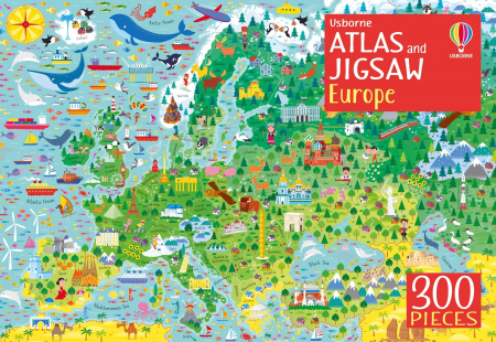 9781474948067 Usborne Atlas and Jigsaw Europe [0]