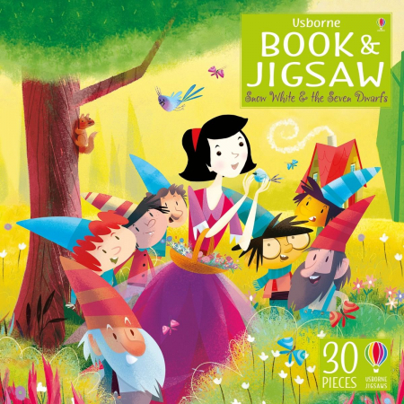 Puzzle - 9781474929059 Usborne Book and Jigsaw Snow White and the Seven Dwarfs