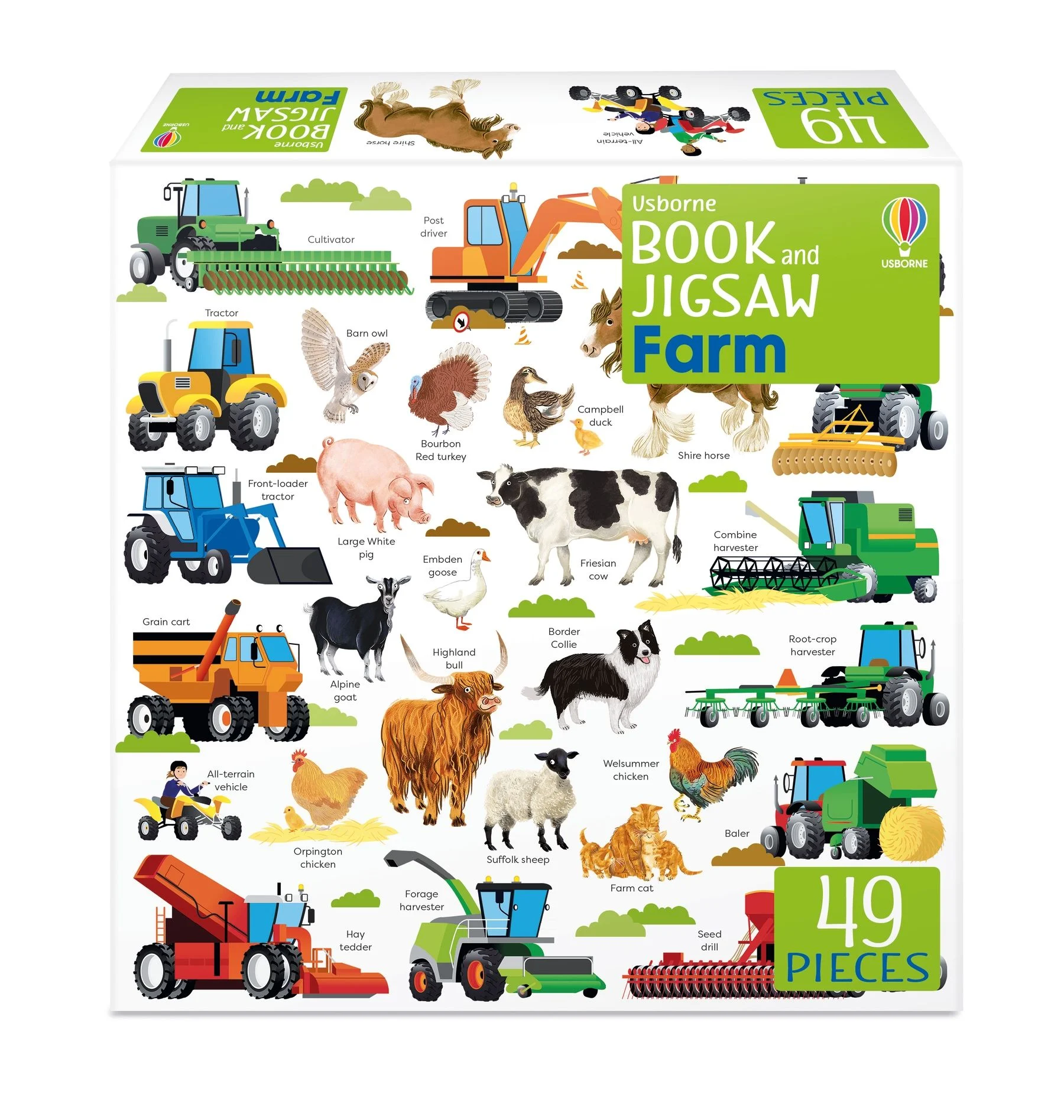 Ferma - 9781803704838 Usborne Book and Jigsaw Farm