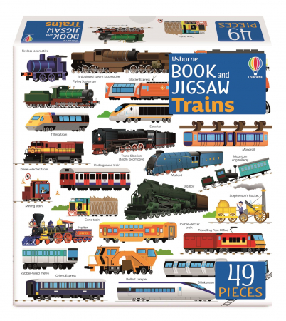 Puzzle - 9781803704814 Usborne Book and Jigsaw Trains
