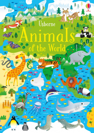Puzzle + carte Animalele lumii, 200 de piese, "Animals of the world", Usborne [2]