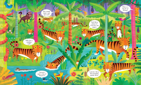Puzzle + carte "Book and Jigsaw In the Jungle", 100 de piese, Usborne [5]