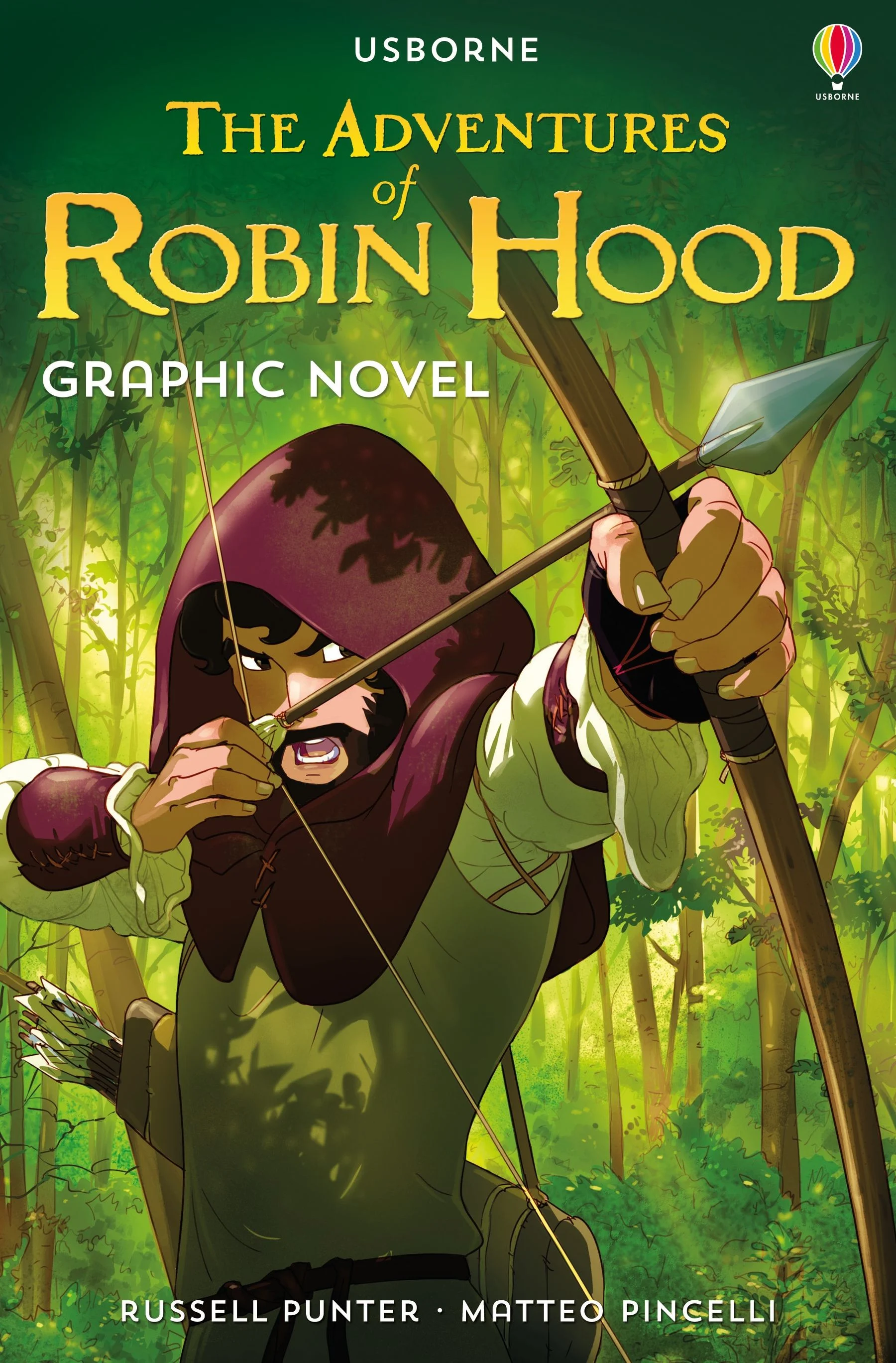 Povesti ilustrate & romane - 9781474974493 Usborne The Adventures of Robin Hood Graphic Novel