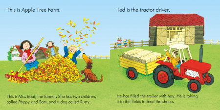 9781801318495 Usborne Poppy and Sam's Book and 3 Jigsaws: Tractors [7]