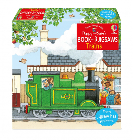 Ferma - 9781801318488 Usborne Poppy and Sam's Book and 3 Jigsaws: Trains