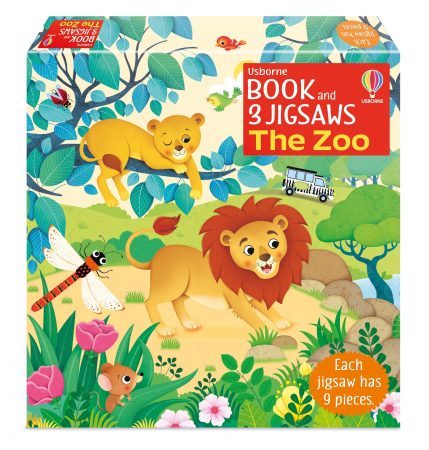 Puzzle - 9781805078029 Usborne Book and 3 Jigsaws: The Zoo