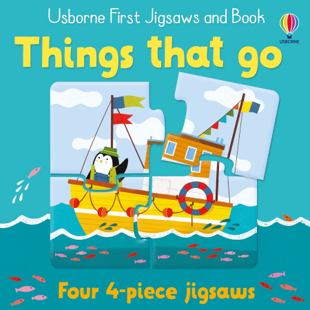 Puzzle - 9781801313582 Usborne First Jigsaws and Book: Things that go