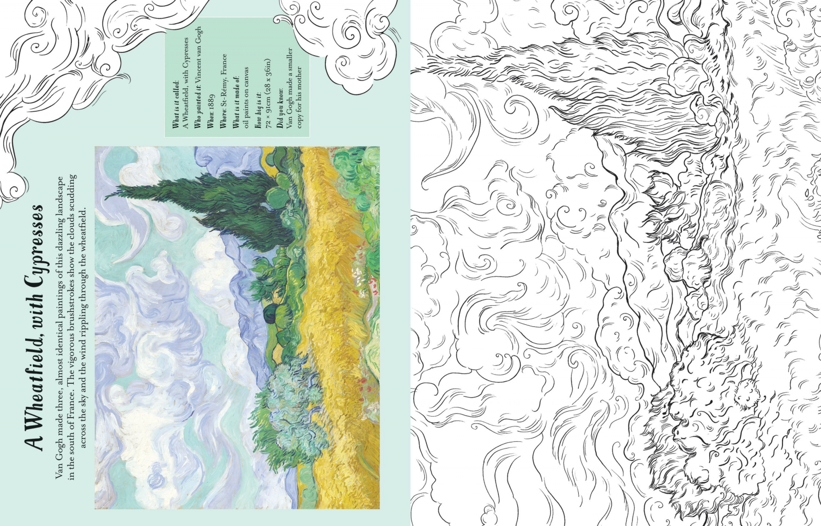 Carte de colorat Usborne Famous Art to Colour | childhoodjoys.ro