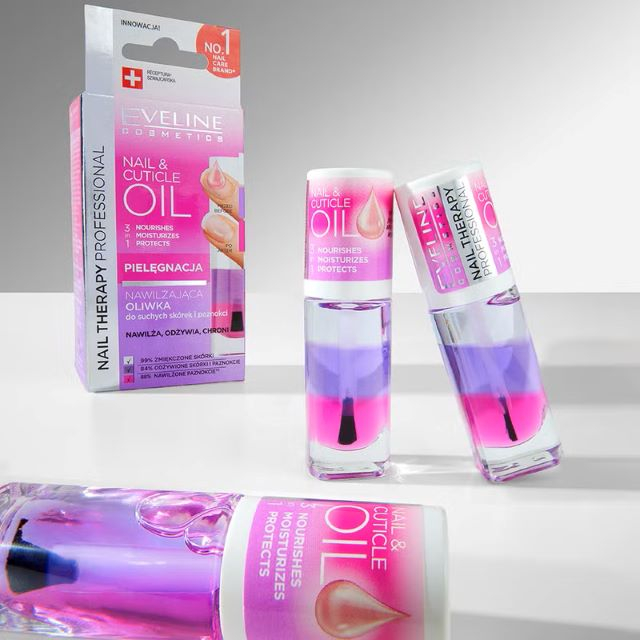 Ulei hidratant trifazic pentru cuticulele și unghiile uscate Eveline 8 ml [2]