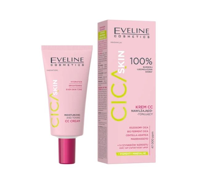 Cremă de față hidratantă și colorantă CC CICA Skin Eveline 30ml [1]
