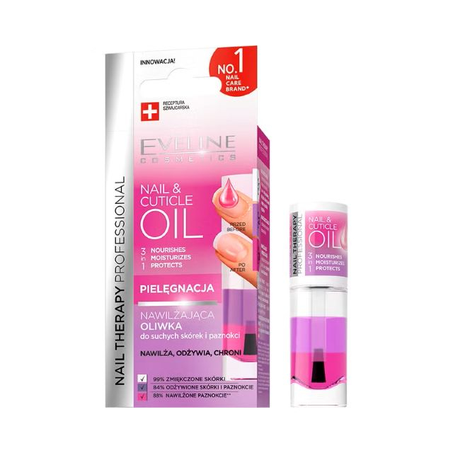Ulei hidratant trifazic pentru cuticulele și unghiile uscate Eveline 8 ml [1]