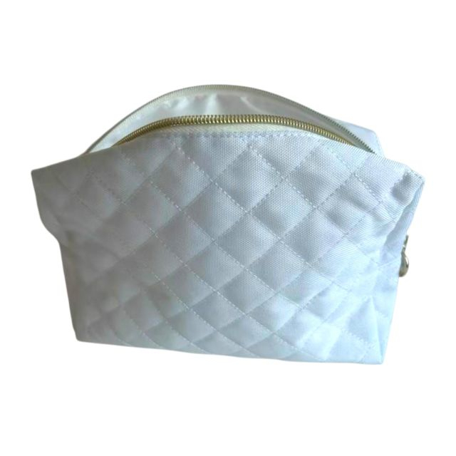 Portfard matlasat, cu fermoar, alb 22x15x5 cm [1]