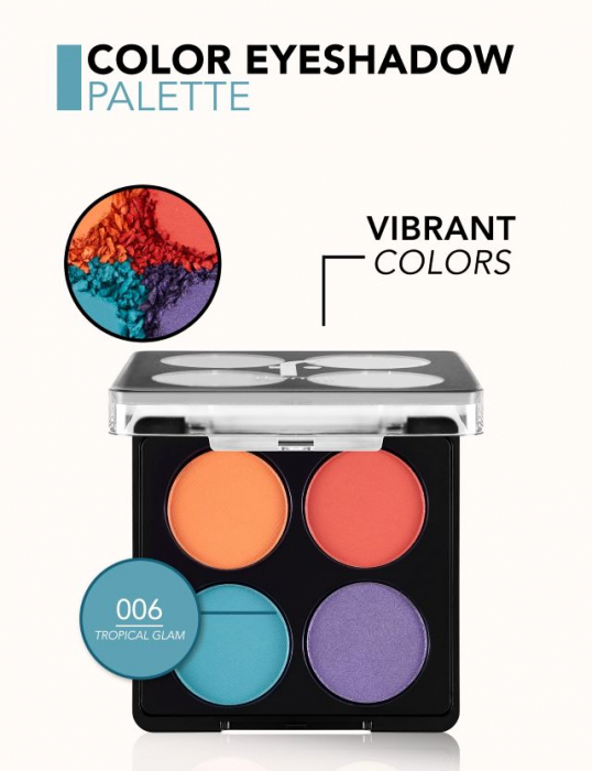 Paletă Fard de Pleoape Color 006 Tropical Glam Flormar 6 g [3]