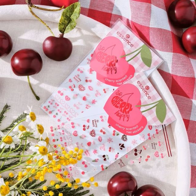 Autocolante pentru unghii cu parfum de cireșe SO CHERRY happy Essence 78 buc. [3]
