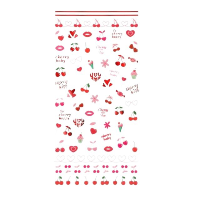 Autocolante pentru unghii cu parfum de cireșe SO CHERRY happy Essence 78 buc. [2]