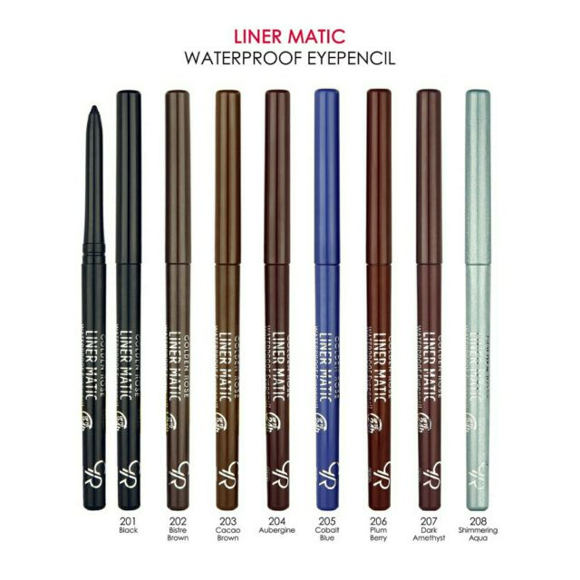 Creion de ochi retractabil 202 Bistre Brown Liner Matic Waterproof Golden Rose 0.35 g [3]