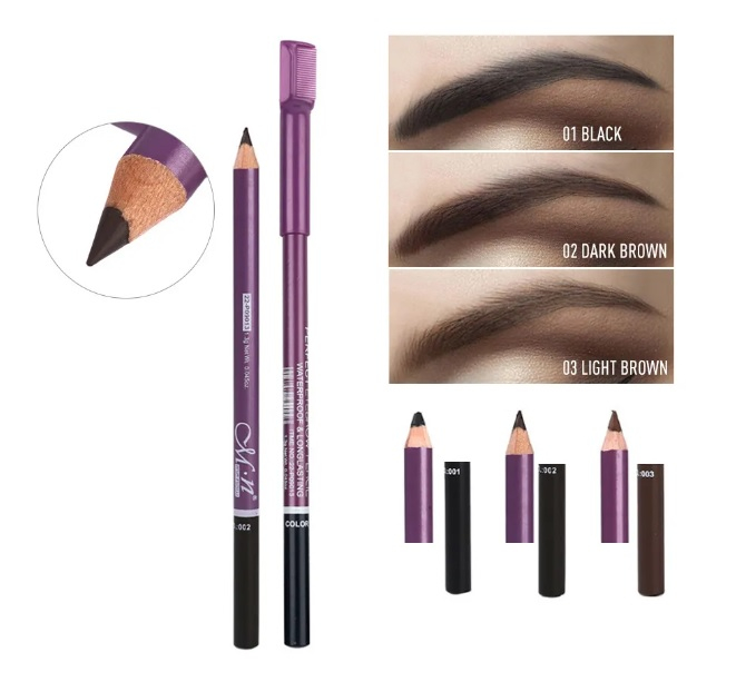 Creion sprancene 03 MN Perfect Eyebrow Pencil, Waterproof&Long Lasting [3]