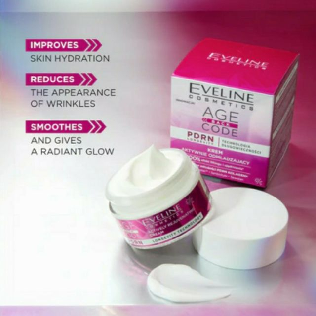 Cremă de față cu efect de lifting și fermitate Age Back Code Actively Rejuvenating Cream Eveline 50 ml [6]