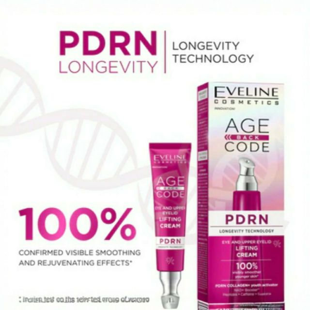 Cremă de ochi pentru zona de sub ochi și pleoapa superioară Age Back Code PDRN Eye and Upper Eyelid Lifting Cream Eveline 15 ml [6]